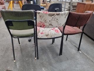 5x Vintage Office Type Chairs