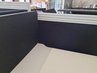 Modern Double Sided Office Desk Assembly