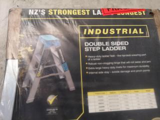 Easy Access 900mm Industrial Aluminium Double Sided Step Ladder