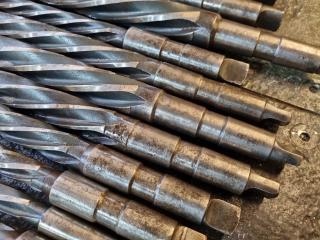 13x Assorted Morse Taper Reamers + Toolbox