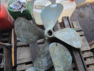 2 x Large Brass Boat Propellers