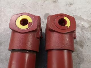 2x Hydac Inline Hydraulic Pressure Filter Housings