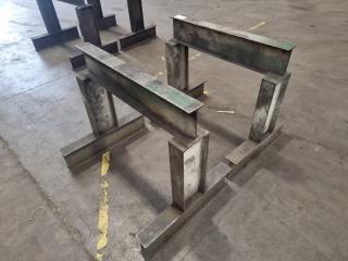 Pair of Heavy Duty Steel Tresles (Material support stands)