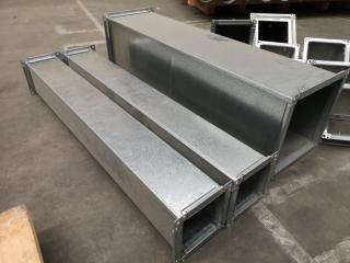 10x Assorted Straight & Angled Galvanised Ducting Units