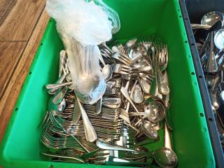 Large Quantity of Commercial Cutlery