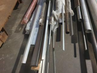 Large Lot of Short Stainless Pipe and Assorted Extrusion