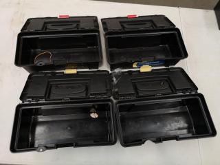 17x Assorted Plastic Tool Boxes