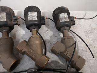 10x Burkert Pneumatically Operated Angled Seat Valves Type 2000