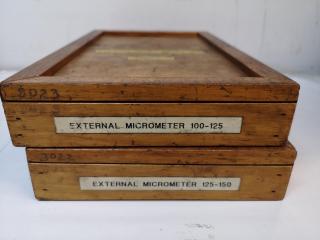 2x Mitutoyo External Micrometers, 100-125mm & 125-150mm