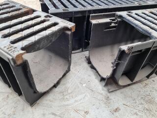 Assorted Outdoor Drainage Gutter Assemblies