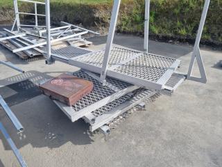 Large Lot of Aluminum External Building Access Systems 
