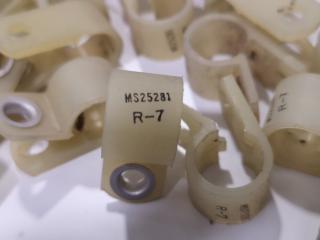 50x Aviation Plastic Loop Clamps for Wire Support Type MS25281 R7