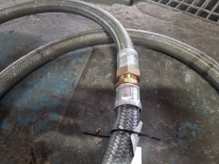 Pair of 1.5M Steel Braided Hoses