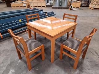 Stylish Macrocarpa Cafe Table and Chairs Set