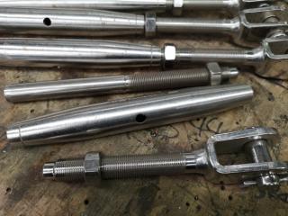 4x Blue Wave 5/8 Stainless Steel Turnbuckles