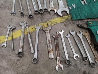Assorted Lot Hand Tools Spanners, Sockets, Magnetic Probes, Stamps
