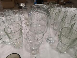 Mixed Assortment of Glassware, Cups, Glasses, & More