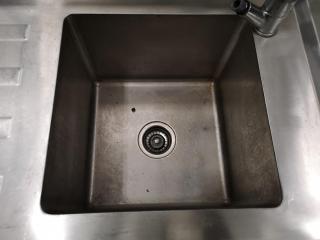 Stainless Steel Bench w/ Built-in Sink