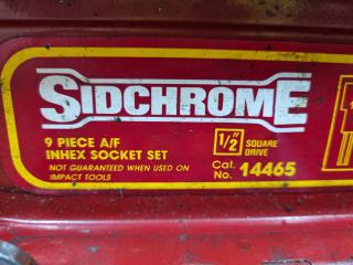 Sidchrome INHEX Socket Set, 9-Piece, Imperial Sizing