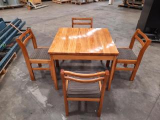 Stylish Macrocarpa Cafe Table and Chairs Set