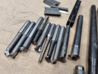 Assorted Small Lathe Cutting Heads, Boring Bars, Mounts & More