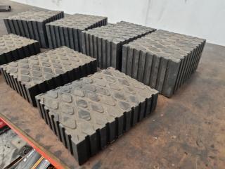 7x Solid Rubber Jacking Blocks