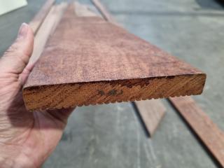 7x Assorted Dark Hardwood Boards