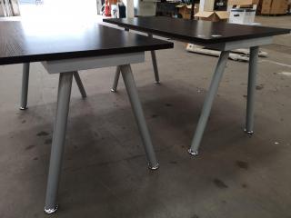 2x Contemporary Styled Office Tables