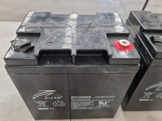 5x Ritar 12V, 28Ah Rechargable Batteries