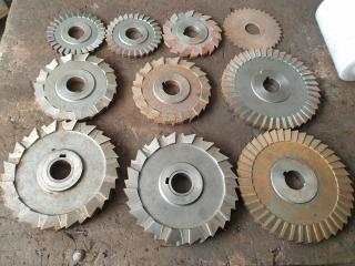 10 Assorted Large Milling Cutters