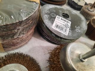 Assortment of Sanding / Grinding / Brushing Discs / Attachments