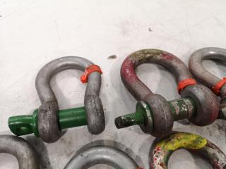 7x Assorted Lifting Bow Shackles, 4.75T & 6.5T Capacities