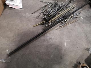 Assorted Lengths of Threaded Steel Rod