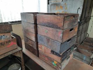 10 x Wooden Storage Boxes/Crates