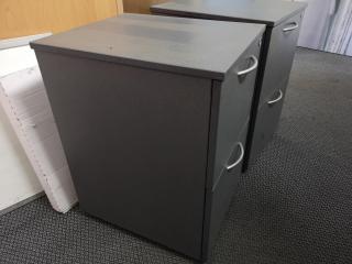2x Mobile Office File Cabinets