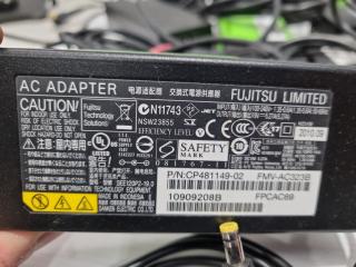 Assorted Fujitsu Laptop Power Adapters & Port Replicarors