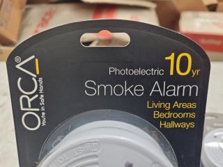 4x Orca Photoelectric Smoke Alarms, New