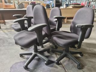 5x Office Gas-Lift Desk Chairs