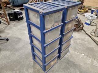 2x Targus Plastic Tool Bin Storage Drawer Units