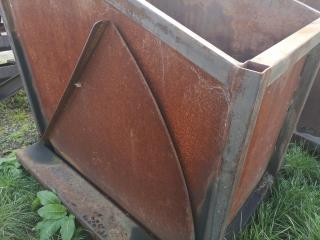 Heavy Steel Workshop Scrap Metal Bin