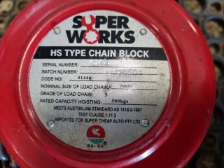 SuperWorks 500kg Chain Hoist