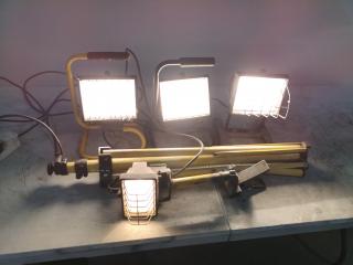 4x Assorted Halogen Work Lights