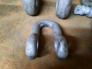 6 x Assorted D Shackles
