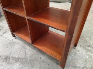 Contemporary Wood Shelf Unit for Home or Cafe