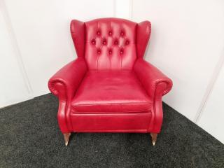 English Style Wingback Chair  - Leather