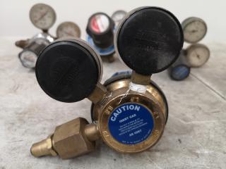 5x Assorted Welding Gas Regulators