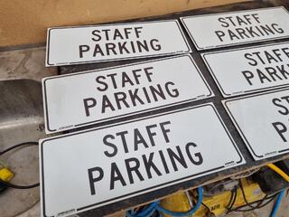 6x Staff Parking Signs