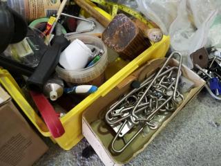 Lot of Assorted Hand tools, Screws, Nails, & other Hardware