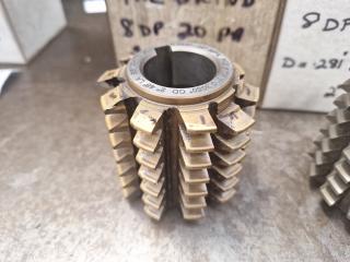 4 x Gear Hobber Cutters