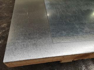9x Galvanised Steel Sheets, Assorted Sizes